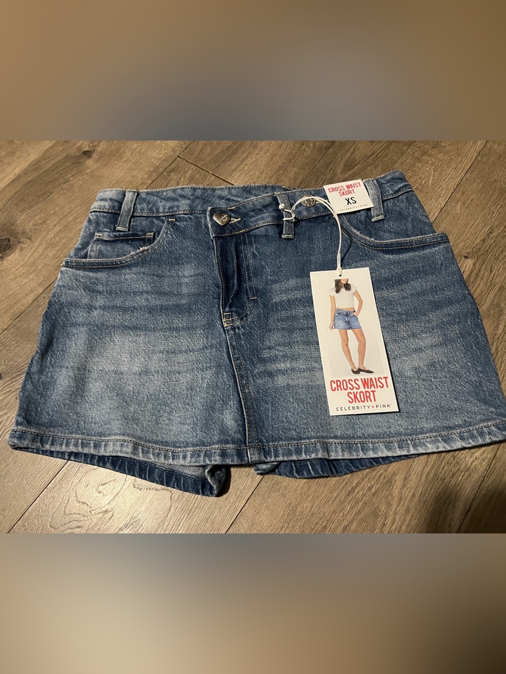 Celebrity Pink Cross Waist Skort Size XS New